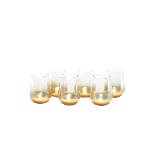 Set 6 bicchieri in vetro Aurum oro 425 ml - MERCURY - 