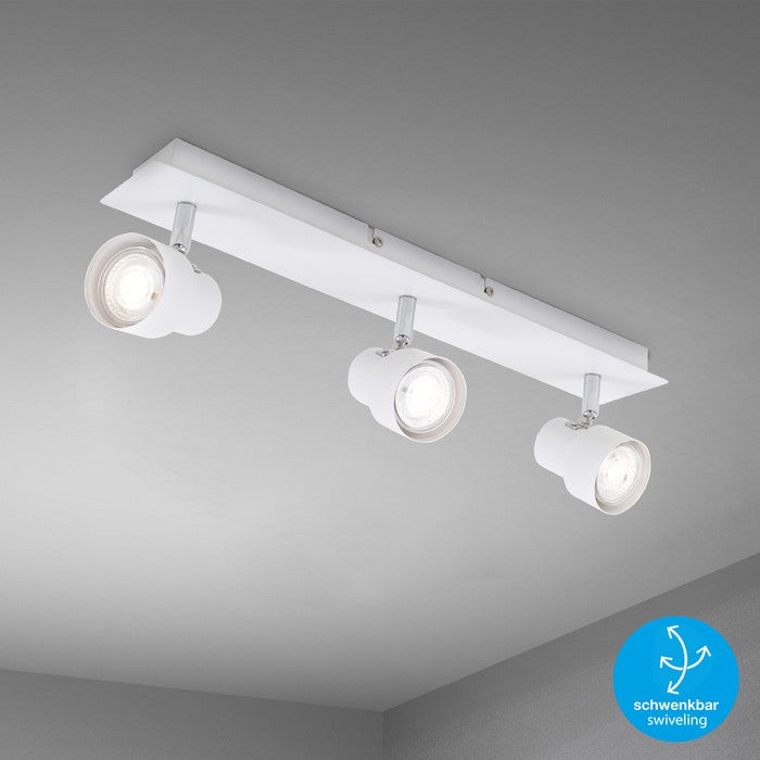 Applique moderno 3 spot bianco Rock led - BRILONER - 34277269012696