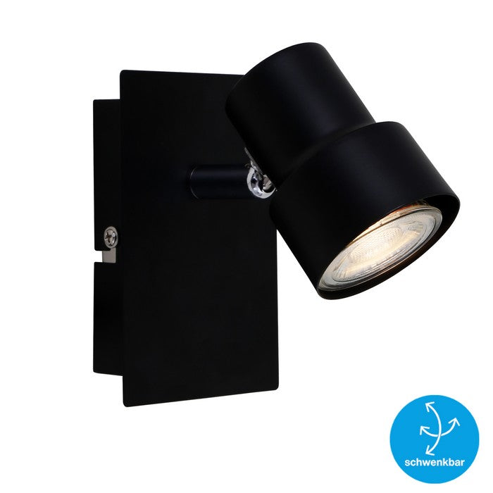 Applique moderno nero Rock led - BRILONER - 34277271535832