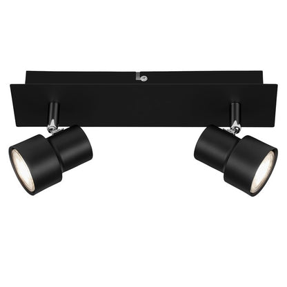 Applique 2 spot moderno nero Rock led