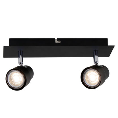 Applique 2 spot moderno nero Rock led