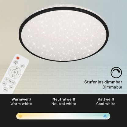 Plafoniera Skizo 50 cm led con bordo nero