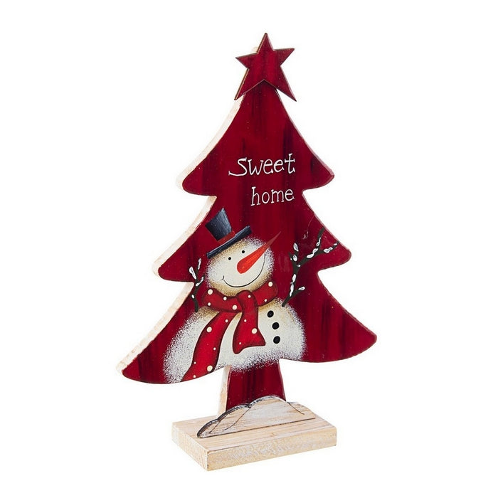 Albero di Natale in legno rosso con scritta Sweet Home - Gregory - BIZZOTTO - 35959190847704