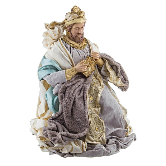 Statua per presepe Re Magio seduto 58 cm - BIZZOTTO - 