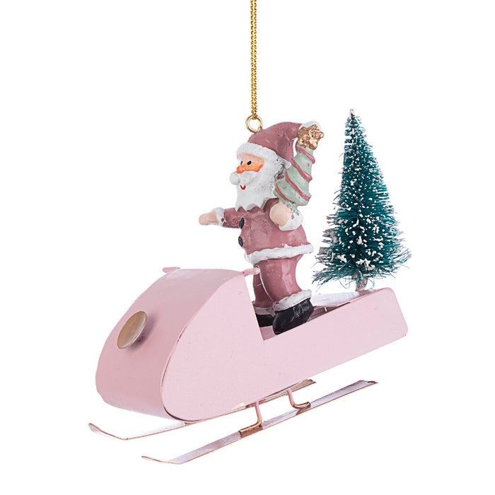 Pendaglio natalizio con babbo Natale rosa - Felicia - BIZZOTTO - 35976147992792