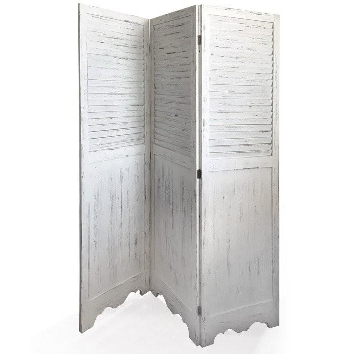 Paravento bianco shabby in legno - Shabby - VERDELOOK - 34265440518360