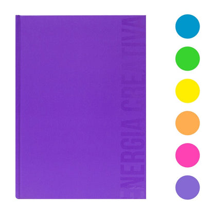 Quaderno cartonato fluo 1 rigo 120 fogli - fluo