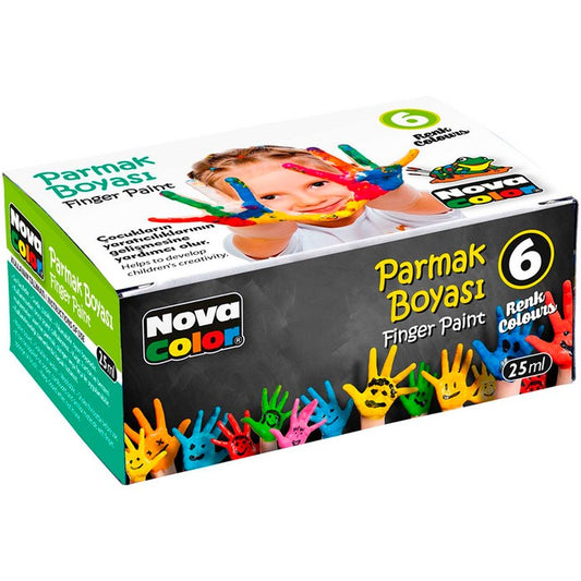 Novacolor 6 colori fingerpaint 25ml - INGRO CART - 