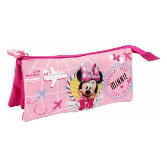 Astuccio a bustina con 2 zip 3 scomparti - Minnie Voyage - INGRO CART - 