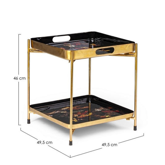 Tavolino quadrato in metallo 2 piani - Desur - BIZZOTTO - 34265473450200