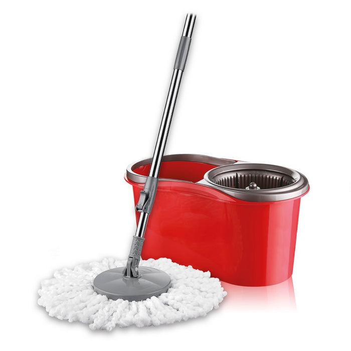 Spin mop con ricambi rosso - KASAVIVA - 34277358928088