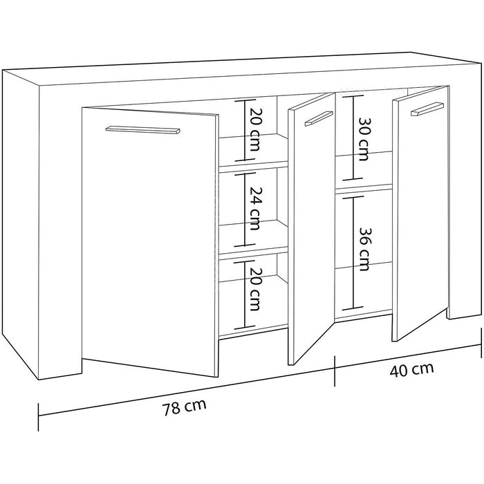 Credenza a 3 ante Ambit - FORES - 34264555749592