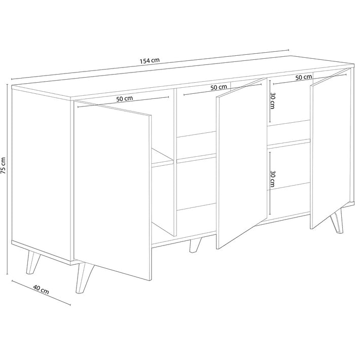 Credenza Kikua plus 3 ante - FORES - 34264567152856