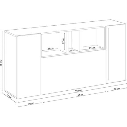 Credenza 3 ante con vani - Loira