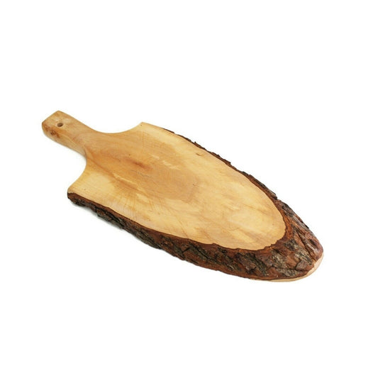 Tagliere in legno naturale corteccia con manico - PANETTA - 34276058169560