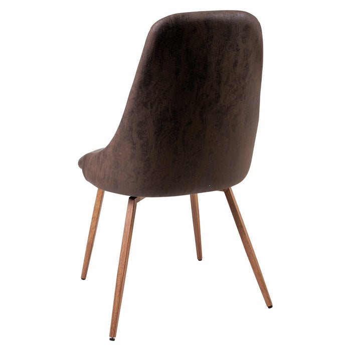 Sedia Terese giro 180 in pelle con gambe in legno - NOVITA' HOME - 34259631046872