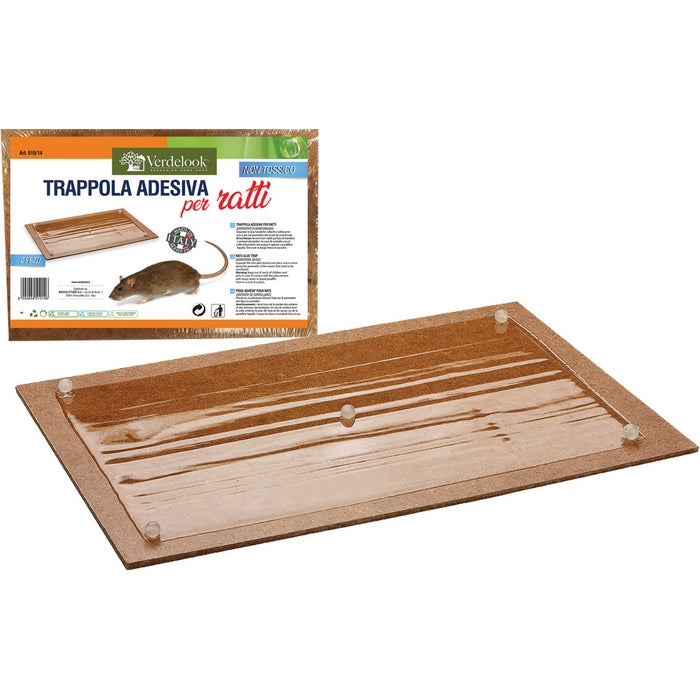 Set 2 trappole adesive per ratti 28x19 cm - VERDELOOK - 34318516977880