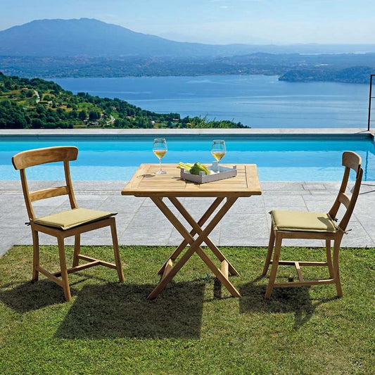 Tavolo da giardino quadrato in teak - Vulcano - GREENWOOD - 34318525104344