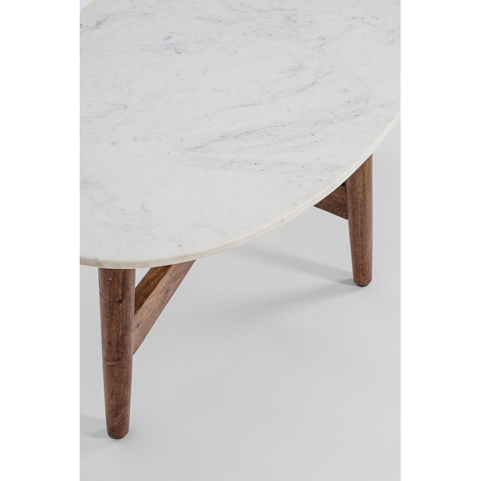 Tavolino ovale con piano in marmo 105x55 cm - Albany - BIZZOTTO - 34264732860632