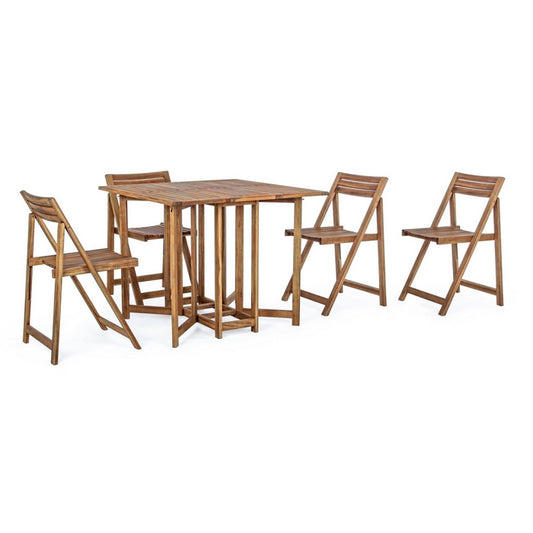 Set tavolo da giardino con 4 sedie pieghevoli - Noemi - BIZZOTTO - 34318533689560