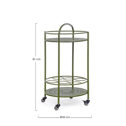 Carrello con porta bottiglie da giardino - Burton