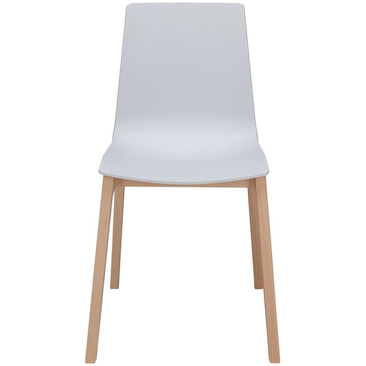 Sedia scandinava con gambe in legno e seduta in polipropilene - Candy Wood - GRAND SOLEIL - 34259774308568