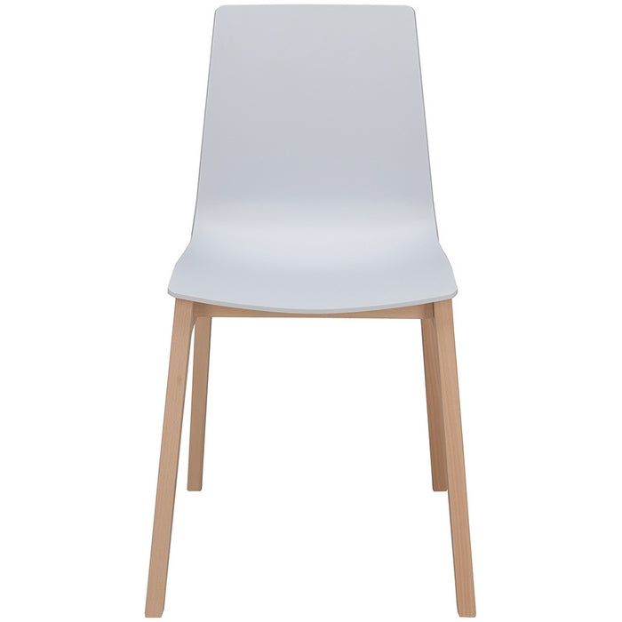 Sedia scandinava con gambe in legno e seduta in polipropilene - Candy Wood - GRAND SOLEIL - 34265207308504