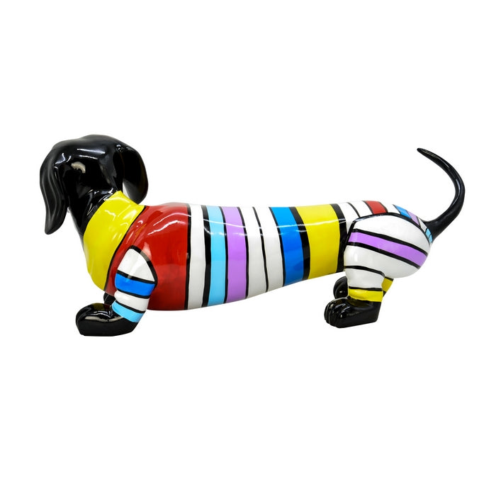 Scultura cane colorato bassotto - AMBIENTI GLAMOUR - 34264467210456