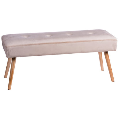 Panca in velluto con gambe in legno 110x40 cm - Varveg