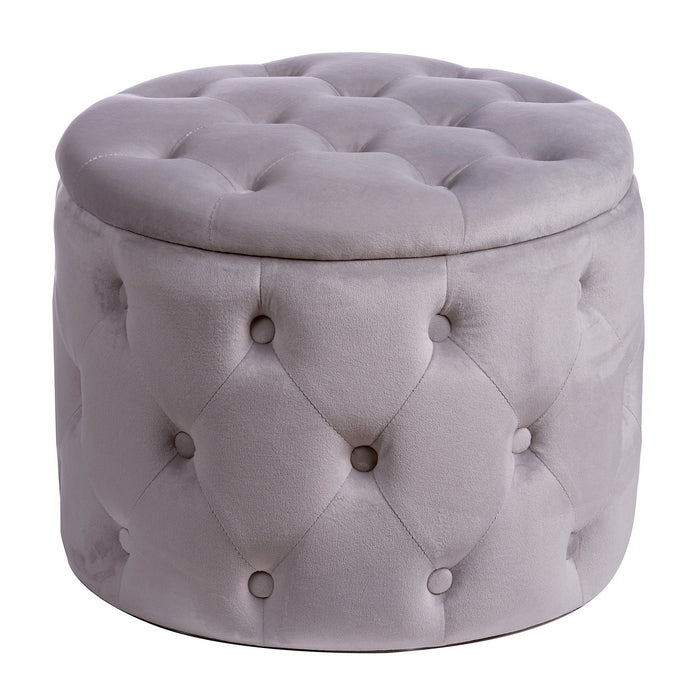 Pouf in velluto con contenitore 50 cm - Oulad - AD TREND - 34259802030296