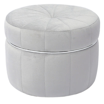 Pouf in velluto con decorazione dorata 51 cm - Dollot