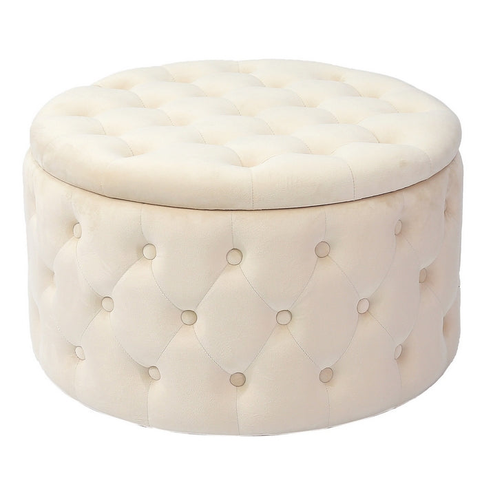 Pouf in velluto con contenitore 70 cm - Oulad - AD TREND - 34265274679512