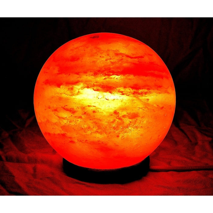 Lampada in salgemma naturale dell'himalaya con base in legno - INDIAWORD - 34277456281816