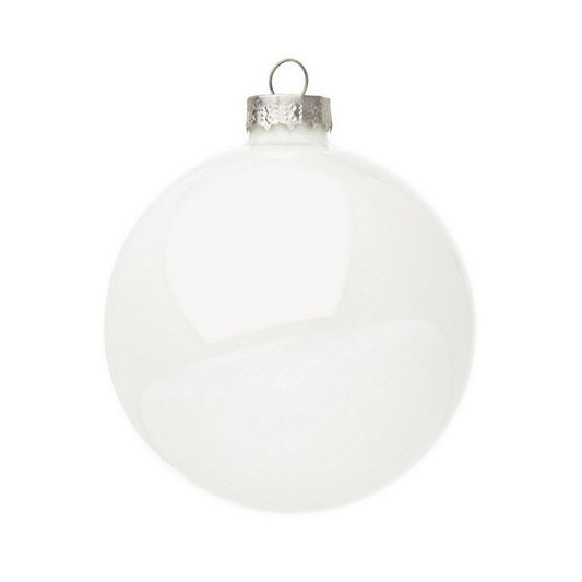 Palla di Natale in vetro bianco lucido - BIZZOTTO - 35959256809688