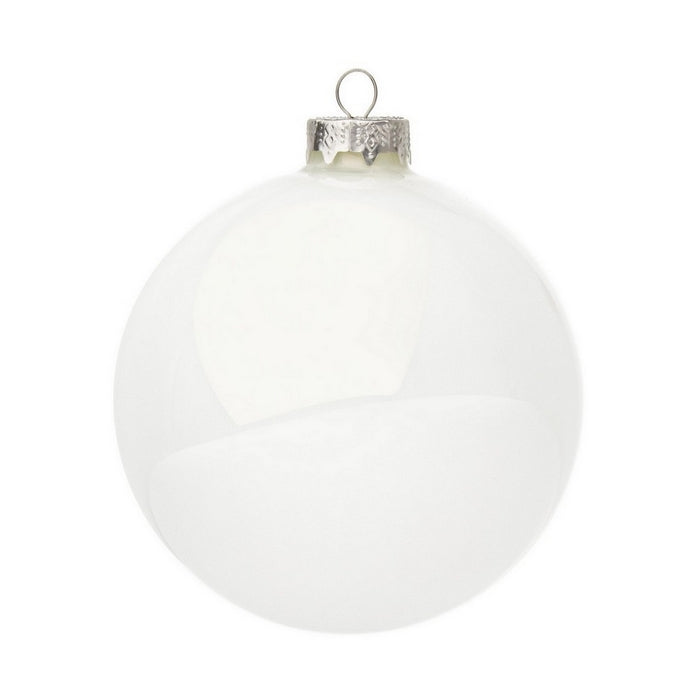 Palla di Natale in vetro bianco lucido - BIZZOTTO - 35959258218712