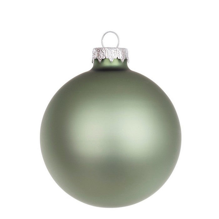 Palla di Natale in vetro verde cinabro opaco - BIZZOTTO - 35962554056920