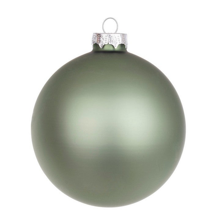 Palla di Natale in vetro verde cinabro opaco - BIZZOTTO - 35962553106648