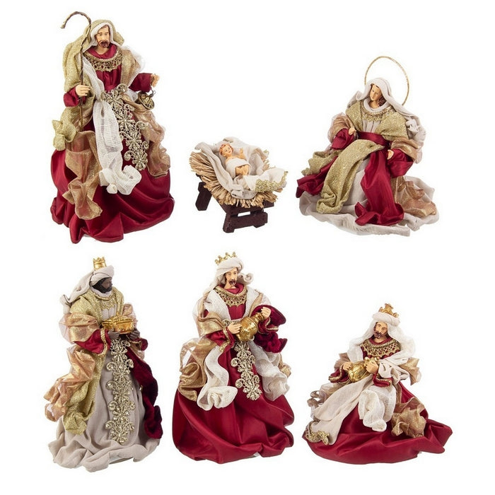 Natività con 6 figure color bordeaux - Fastosa - BIZZOTTO - 35976354955480