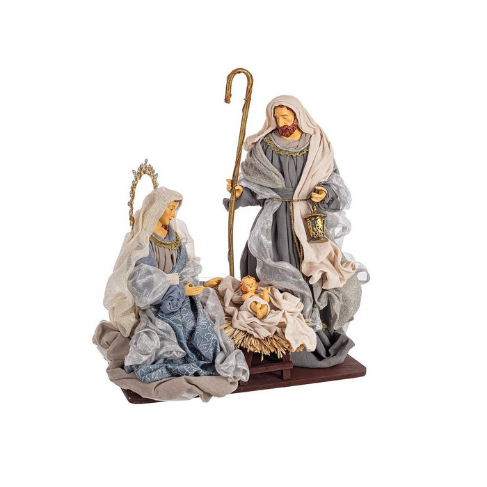 Natività con 3 figure sacra famiglia color azzurro - Celeste - BIZZOTTO - 35976356757720