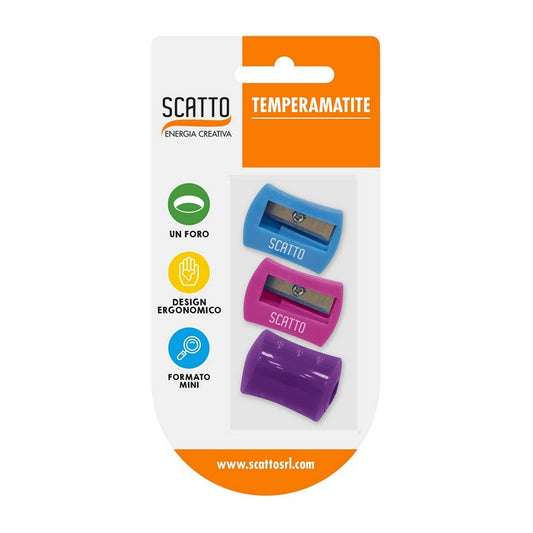 Set 3 temperamatite ad 1 foro - SCATTO ENERGIA CREATIVA - 34277474894040