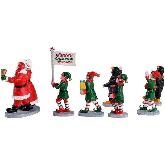 Set 7 pezzi Sfilata degli elfi di Babbo Natale per villaggio natalizio - LEMAX - 63026092769658