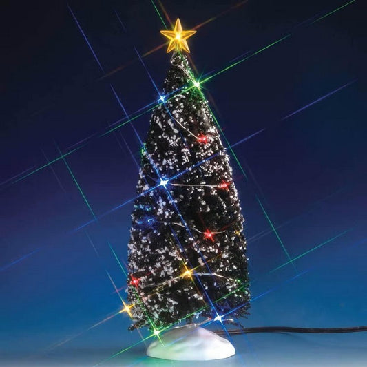 Albero Sempreverde con 24 Luci Multicolor per villaggio natalizio - LEMAX - 63026116591994