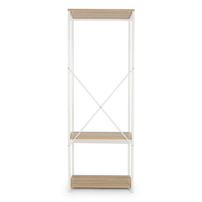 Scaffale scandinavo con appendiabiti e 2 ripiani bianco - Elettra - BIZZOTTO - 34265899040984