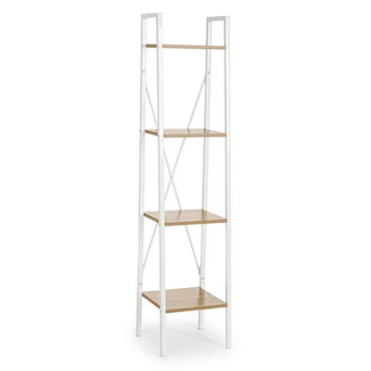 Scaffale a colonna scandinavo con 4 mensole bianco - Elettra