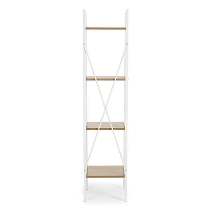 Scaffale a colonna scandinavo con 4 mensole bianco - Elettra