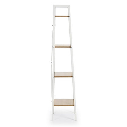 Scaffale a colonna scandinavo con 4 mensole bianco - Elettra