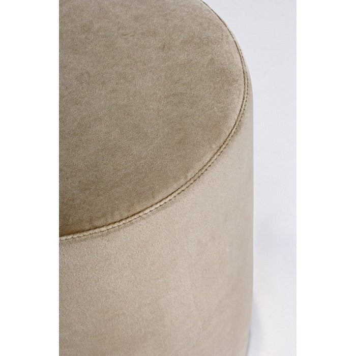 Pouf tondo in velluto con base in acciaio 35 cm - Lucilla - BIZZOTTO - 34264484053208