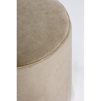 Pouf tondo in velluto con base in acciaio 35 cm - Lucilla