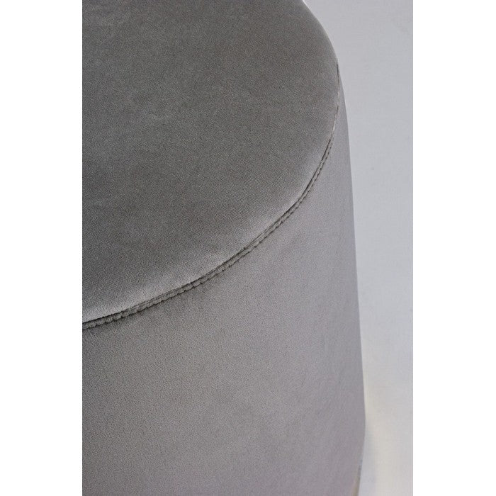 Pouf tondo in velluto con base in acciaio 35 cm - Lucilla - BIZZOTTO - 34278975963352