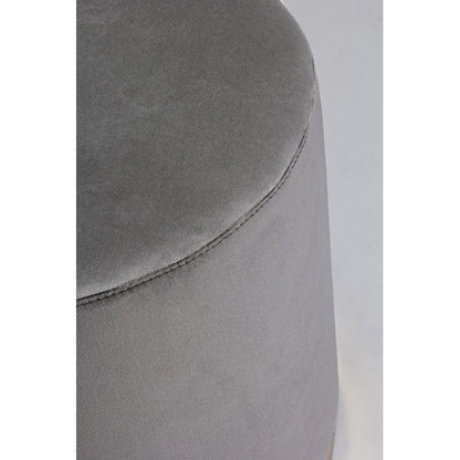 Pouf tondo in velluto con base in acciaio 35 cm - Lucilla